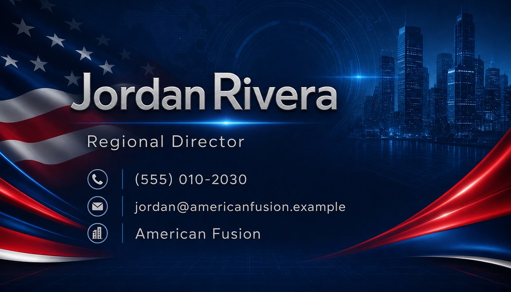Business card made from A bold poster