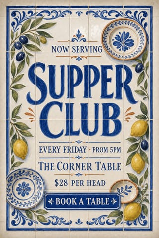 Blue Tile — flyer