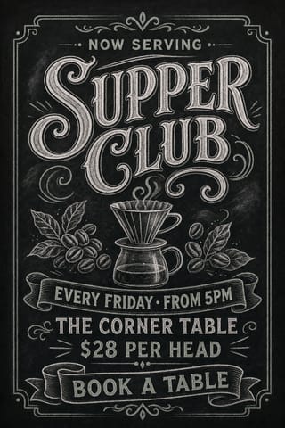 Chalkboard Menu — flyer
