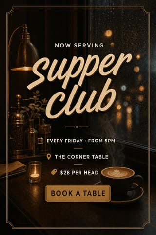 Coffeehouse Script — flyer
