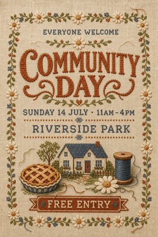 Cross Stitch — flyer