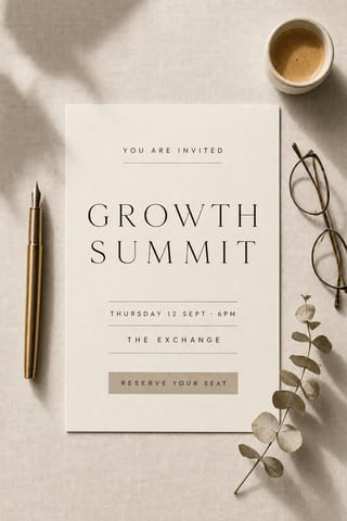 Desk Flatlay — flyer