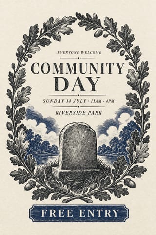 Ink Engraving — flyer