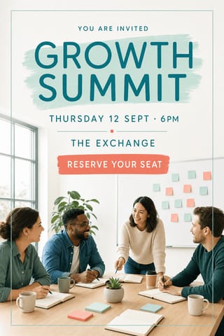 Teal Brushmark — flyer