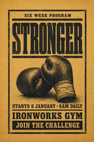 Vintage Boxing — flyer